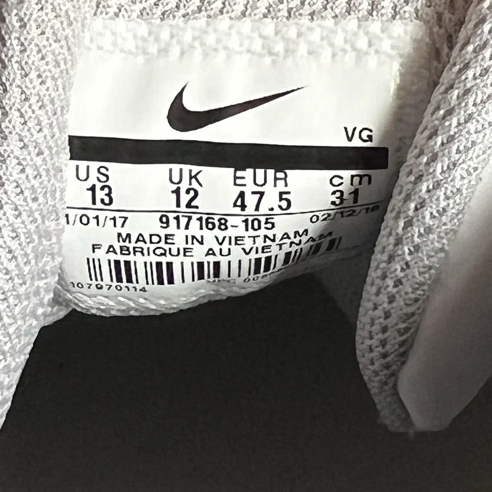Nike Vapor Fast Flex Football Cleats Sneakers White Men Size 13 917168-105 New